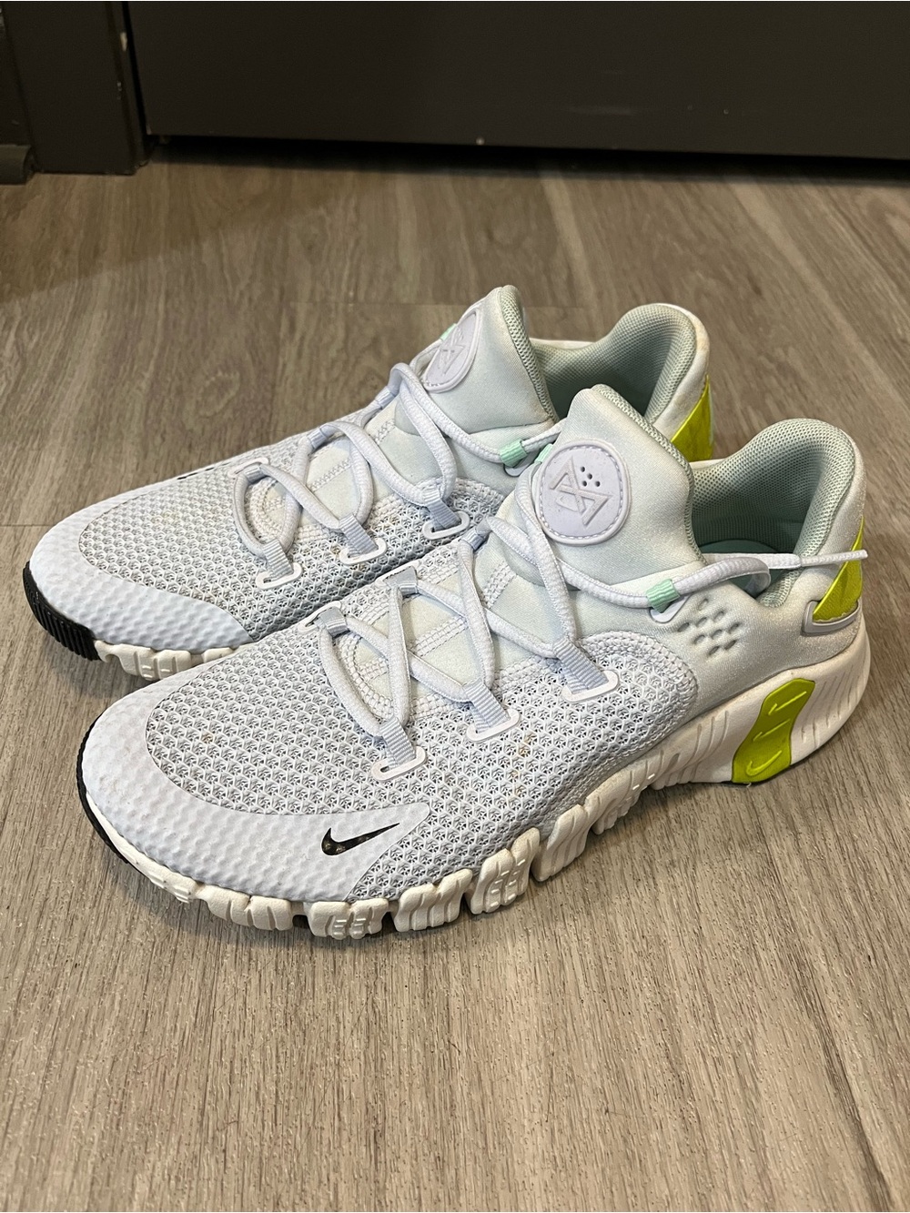 Nike sky blue and Lime Green Athletic Shoes